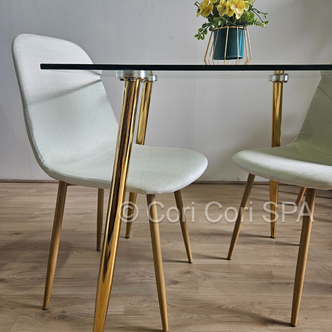 Silla Scoop Lino Wood 16