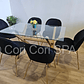 Comedor Medlock 140 x 90cm + 6 Sillas Beetle - Miniatura 4