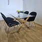 Comedor Medlock 140 x90cm + 4 Sillas Beetle - Miniatura 1