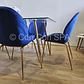 Comedor Rubi Gold 160x80cms + 4 Sillas Beetle - Miniatura 6