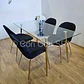 Comedor Rubi Gold 160x80cms + 4 Sillas Beetle - Miniatura 8