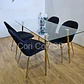 Comedor Rubi Gold 160x80cms + 4 Sillas Beetle - Miniatura 11