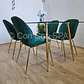 Comedor Rubi Gold 160x80cms + 4 Sillas Beetle - Miniatura 14