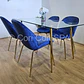 Comedor Rubi Gold 160x80cms + 4 Sillas Beetle - Miniatura 22