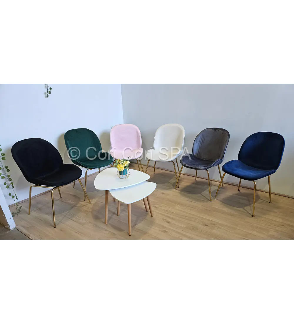 Comedor Rubi Gold 160x80cms + 4 Sillas Beetle
