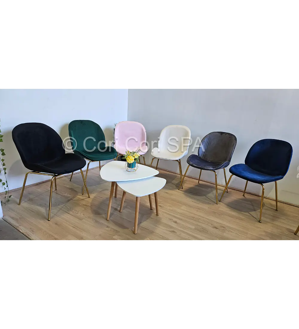 Comedor Rubi Gold 160x80cms + 4 Sillas Beetle