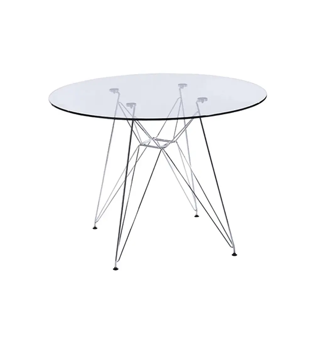 Mesa vidrio IRON  80 cms