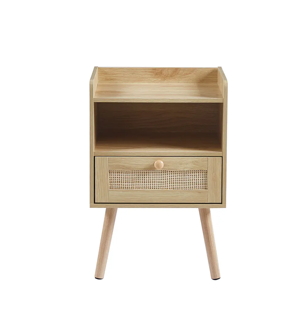 Velador Mesh Rattan con Cajon y Espacio
