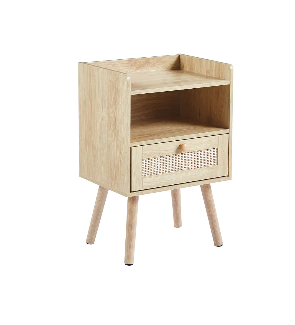 Velador Mesh Rattan con Cajon y Espacio