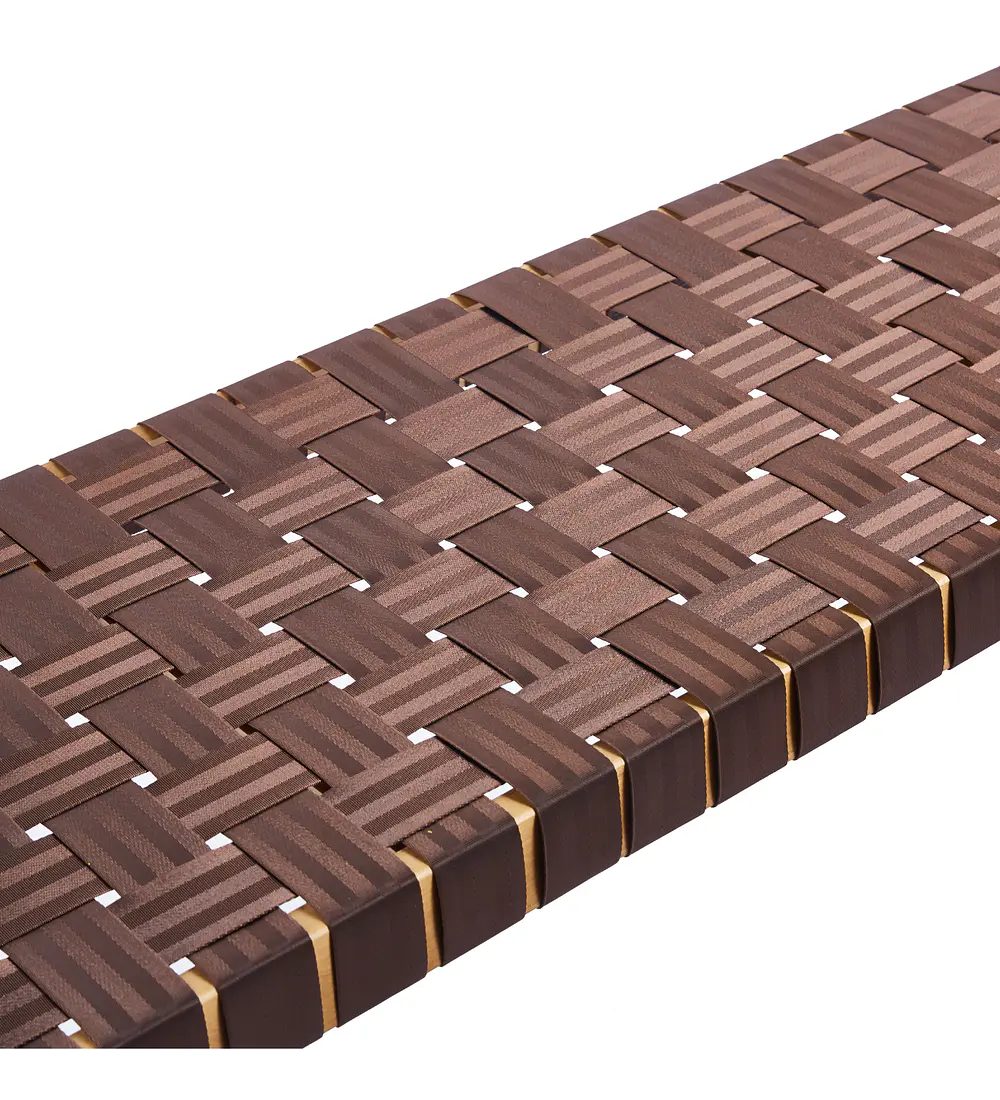 Banqueta Austral 120cm - Cinta Tejida de Nailon café