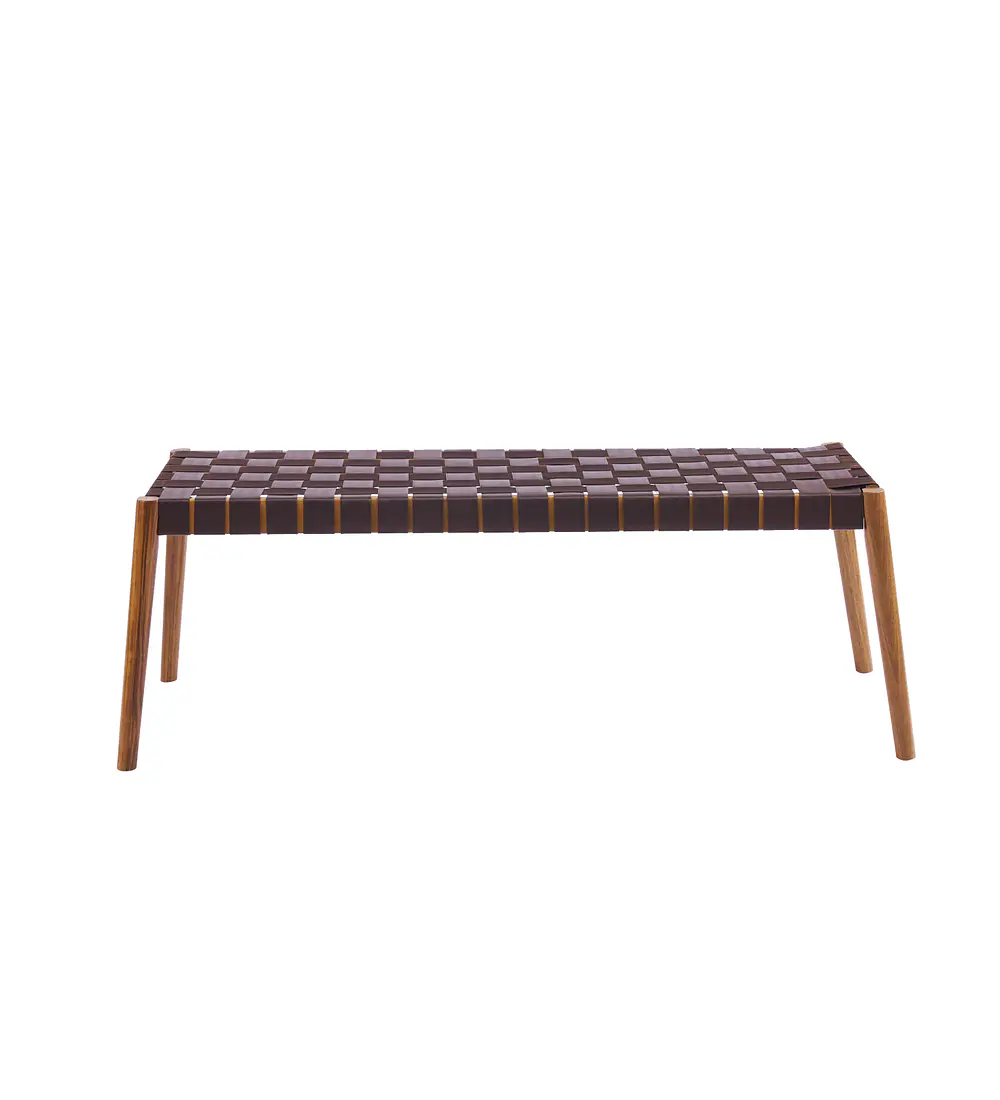 Banqueta Austral 120cm - Cinta Tejida de Nailon café
