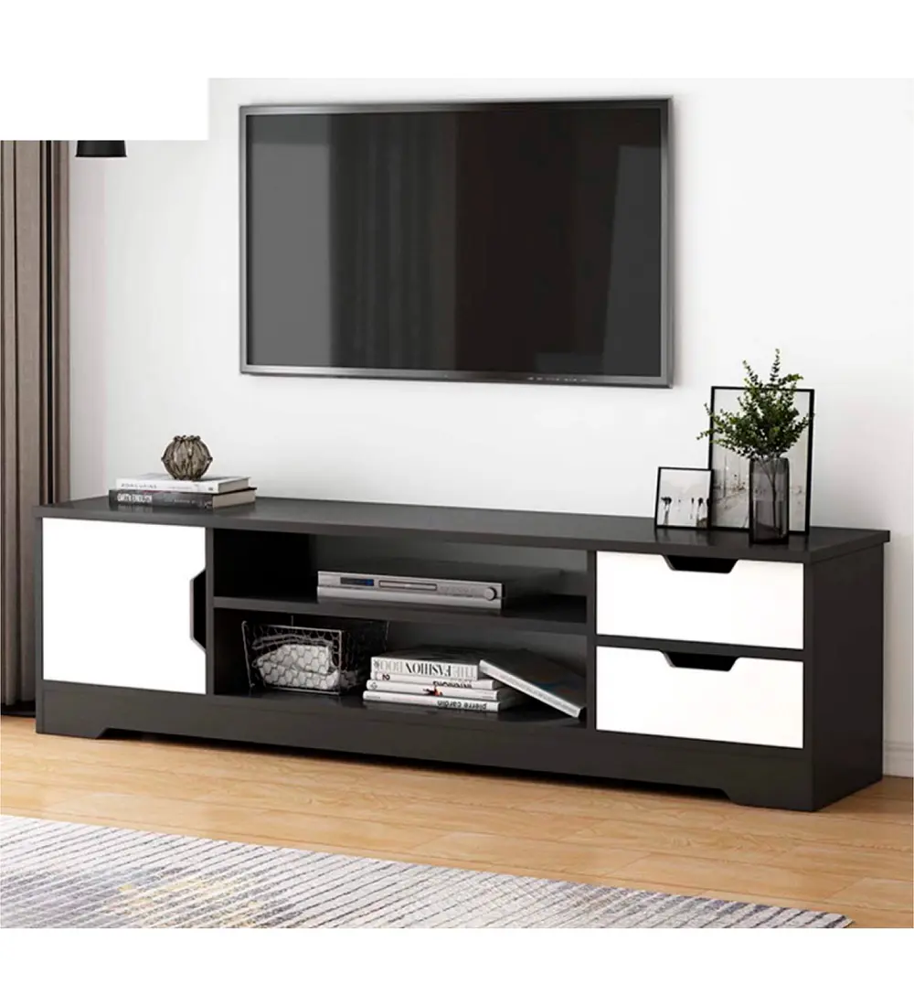 Rack de TV o Buffet con Cajones Night Black