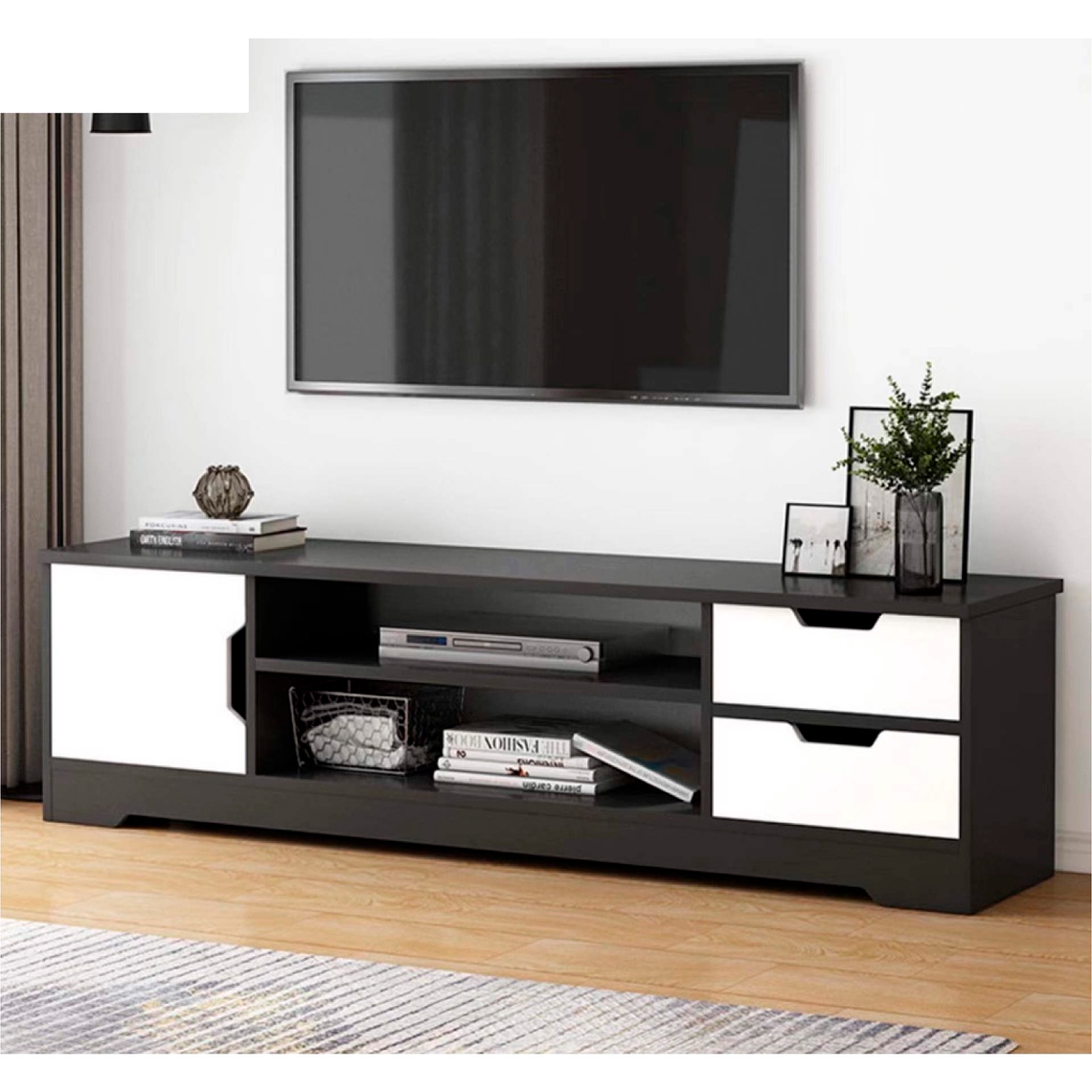 Rack de TV o Buffet con Cajones Night Black 1