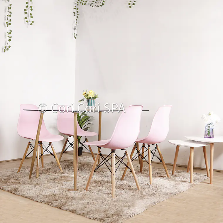 Comedor Rubi 130x80cm + 4 Sillas Eames  5