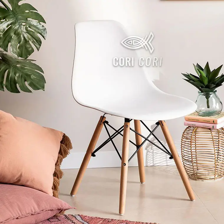 Comedor Rubi  130x80cm + 6 Sillas Eames 10