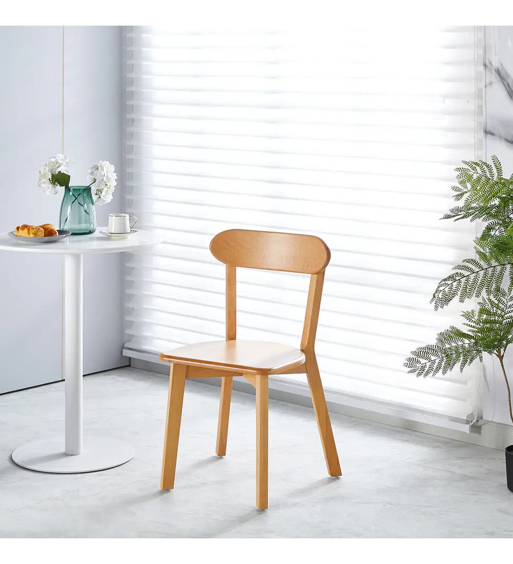 Comedor Warwick 120cm + 4 Sillas Fresno Madera
