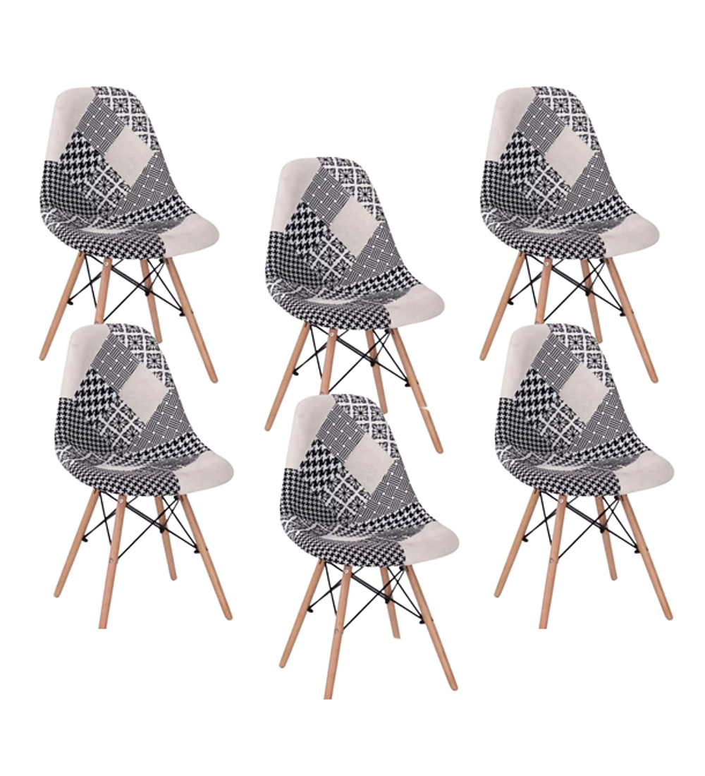 Pack 6 Sillas Patchwork Eames