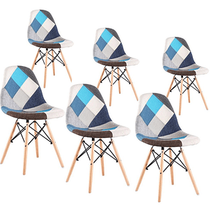 Pack 6 Sillas Patchwork Eames