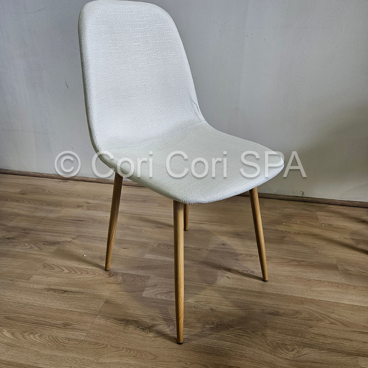 Pack 6 Sillas Scoop Lino Wood 7