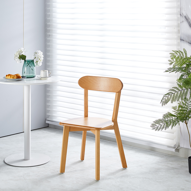 Comedor Medlock 120x80cm + 4 Sillas Fresno de Madera  6