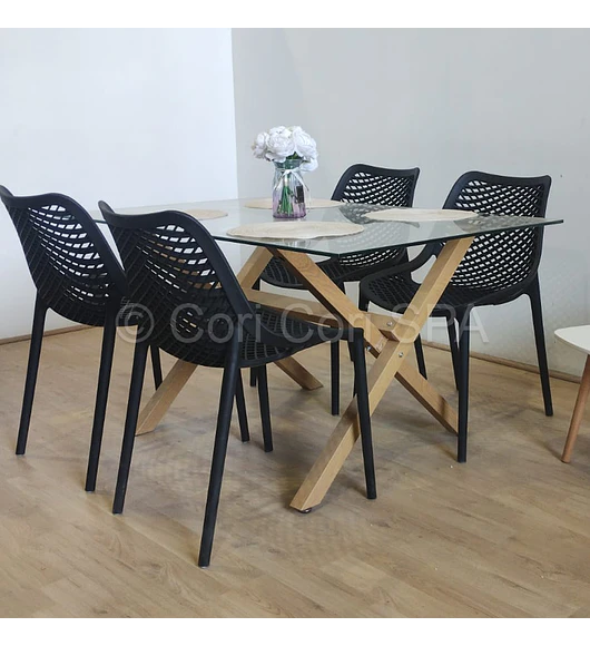 Comedor Medlock 140X90cm + 4  Sillas Air Berlin
