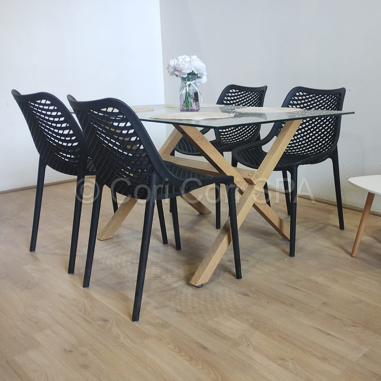 Comedor Medlock 140X90cm + 4  Sillas Air Berlin 3