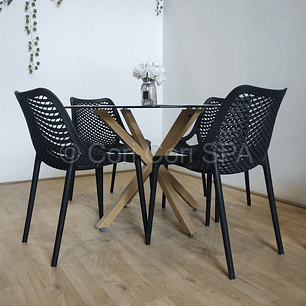 Comedor Warwick 120cms + 4 sillas Air Berlin 