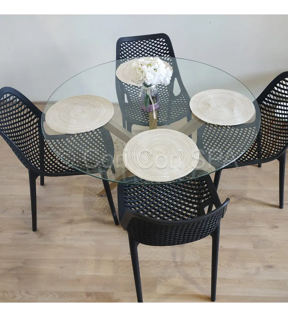 Comedor Warwick 120cms + 4 Sillas Air Berlin 