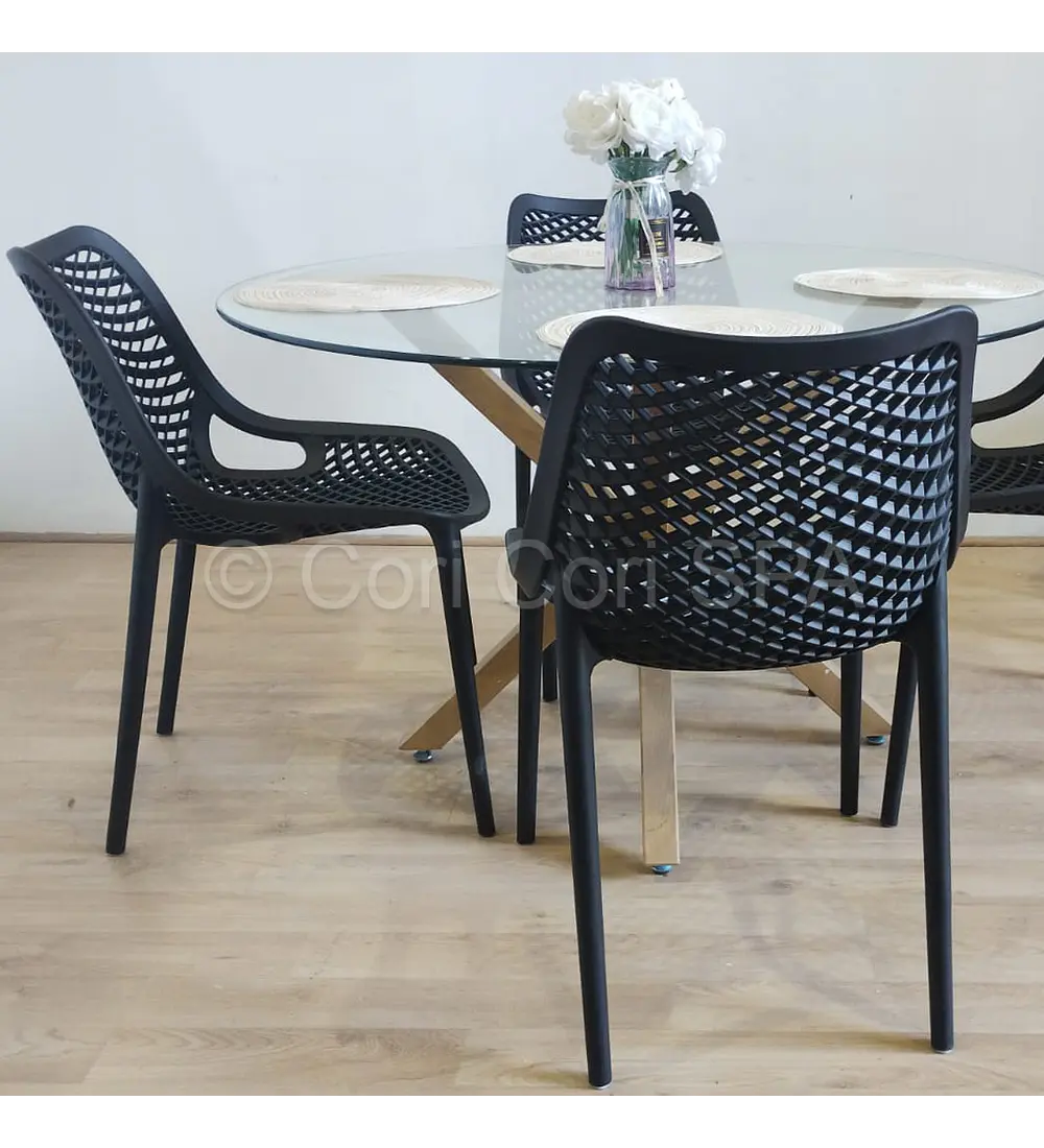 Comedor Warwick 100cms + 4 Sillas Air Berlin 
