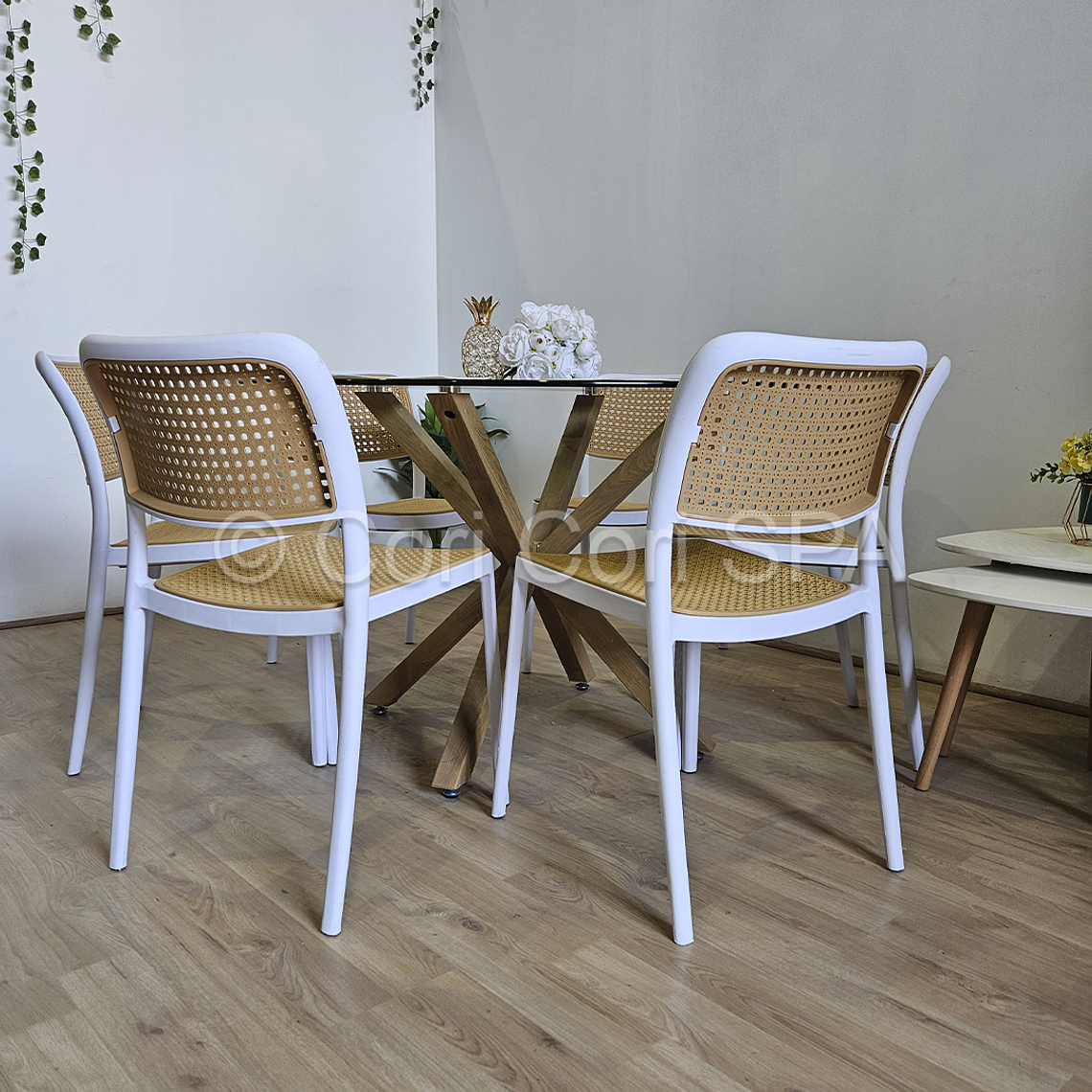 Comedor Mesa Warwick 120cm + 6 Sillas Delta  5