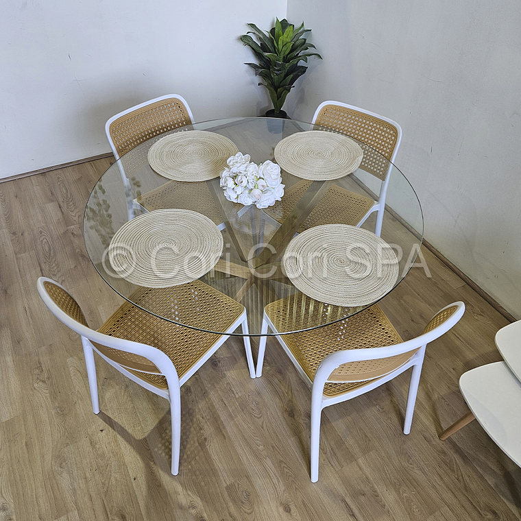 Comedor Mesa Warwick 100cm + 4 Sillas Delta  3