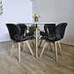 Comedor Mesa Eames Blanca 100cms + 4 Sillas Mariposas Wood  - Miniatura 7