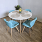 Comedor Mesa Eames Blanca 100cms + 4 Sillas Mariposas Wood  - Miniatura 8