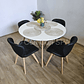 Comedor Mesa Eames Blanca 80cms + 4 Sillas Mariposa Wood - Miniatura 3