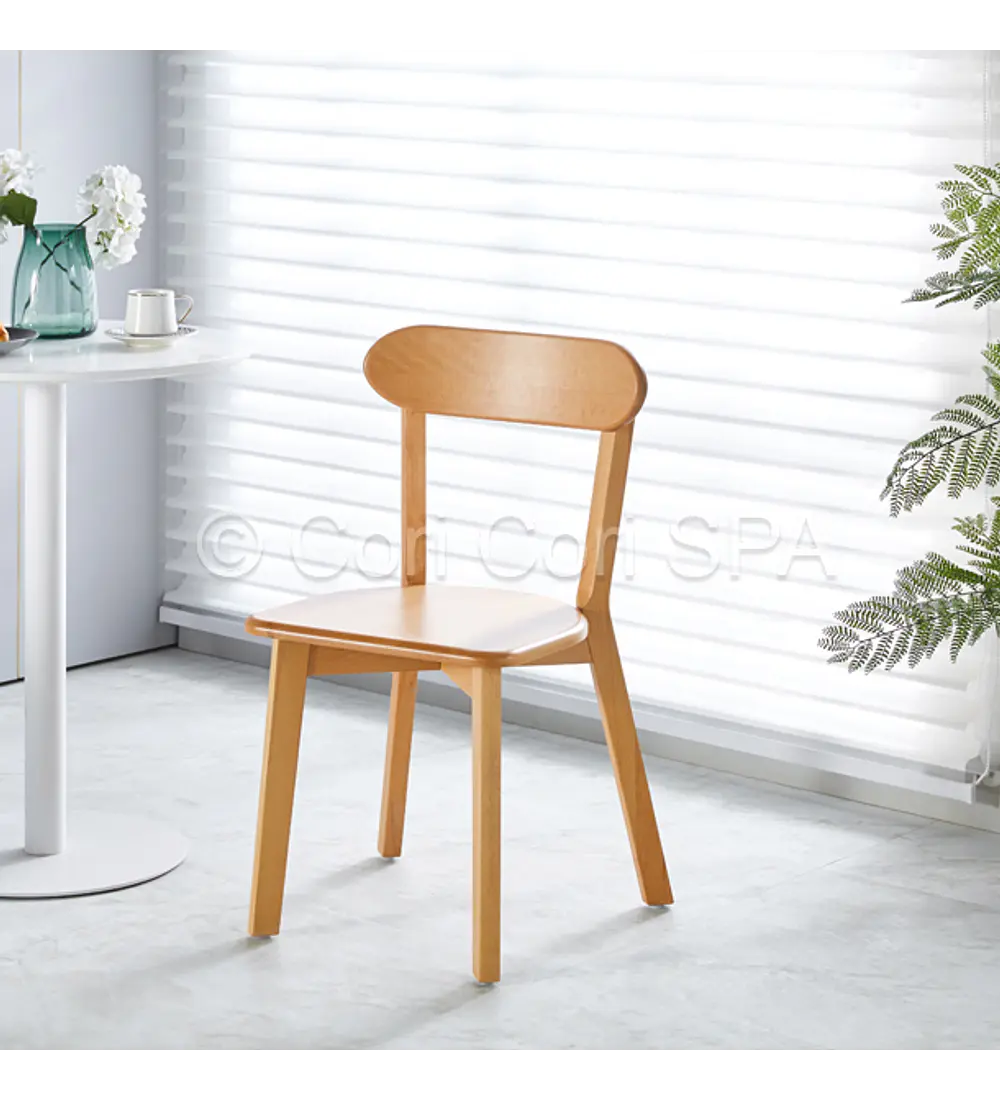 Comedor Mesa Eames 100cms + 4 Sillas Fresno 
