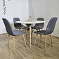 Comedor Mesa Eames Blanca 80cms + 4 Sillas Scoop Lino - Miniatura 6