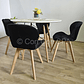 Comedor Mesa Eames Blanca 100cms + 4 Sillas Mariposa Velvet  - Miniatura 5