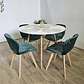 Comedor Mesa Eames Blanca 80cms + 4 Sillas Mariposa Velvet  - Miniatura 3