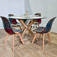 Comedor Mesa Warwick 100cm + 4 Sillas Patchwork DaVinci - Miniatura 4