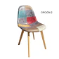Comedor Mesa Expandible (100 - 180cms) + 4 Sillas Patchwork Wood Ecocuero - Miniatura 5