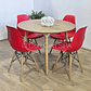 Comedor Mesa Expandible (100 - 180cms) + 4 Sillas Eames  - Miniatura 1