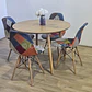 Comedor Mesa Expandible (100 - 180cms) + Sillas Patchwork  - Miniatura 1