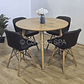 Comedor Mesa Expandible (100 - 180cms) + 4 Silla Eames Mariposa Ecocuero - Miniatura 1