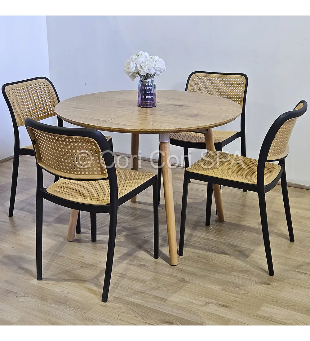 Comedor Mesa Expandible (100 - 180cms) + Sillas Delta