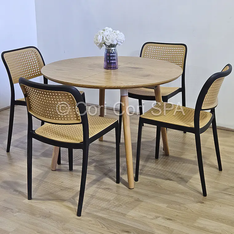 PREVENTA.- Comedor Mesa Expandible (100 - 180cms) + Sillas Delta 2