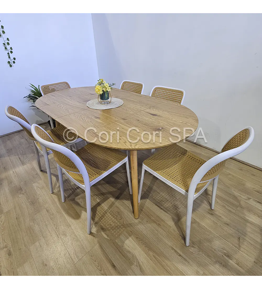 Comedor Mesa Expandible (100 - 180cms) + Sillas Delta
