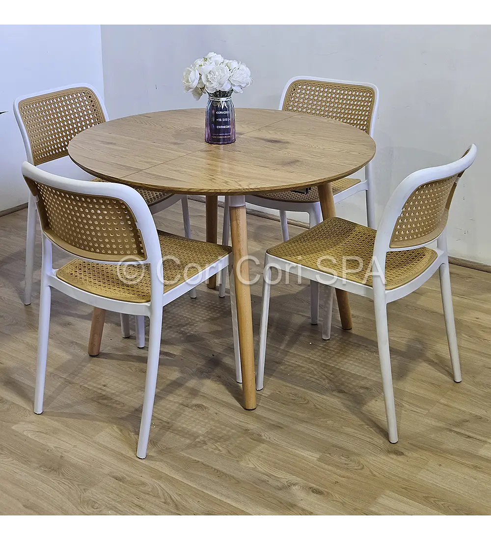 Comedor Mesa Expandible (100 - 180cms) + Sillas Delta