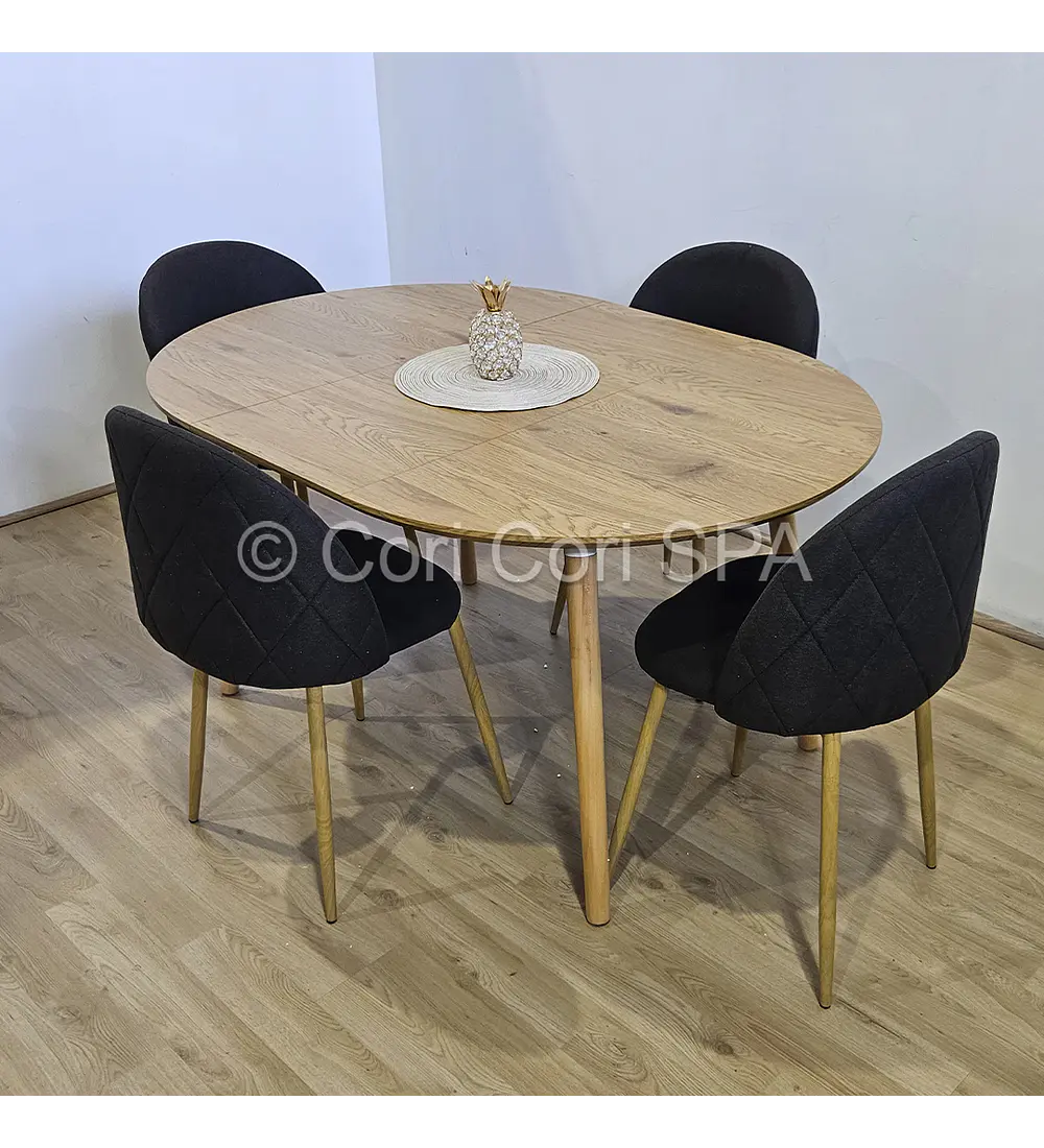 Comedor Mesa Expandible (100 - 180cms) + Sillas Bread Lino