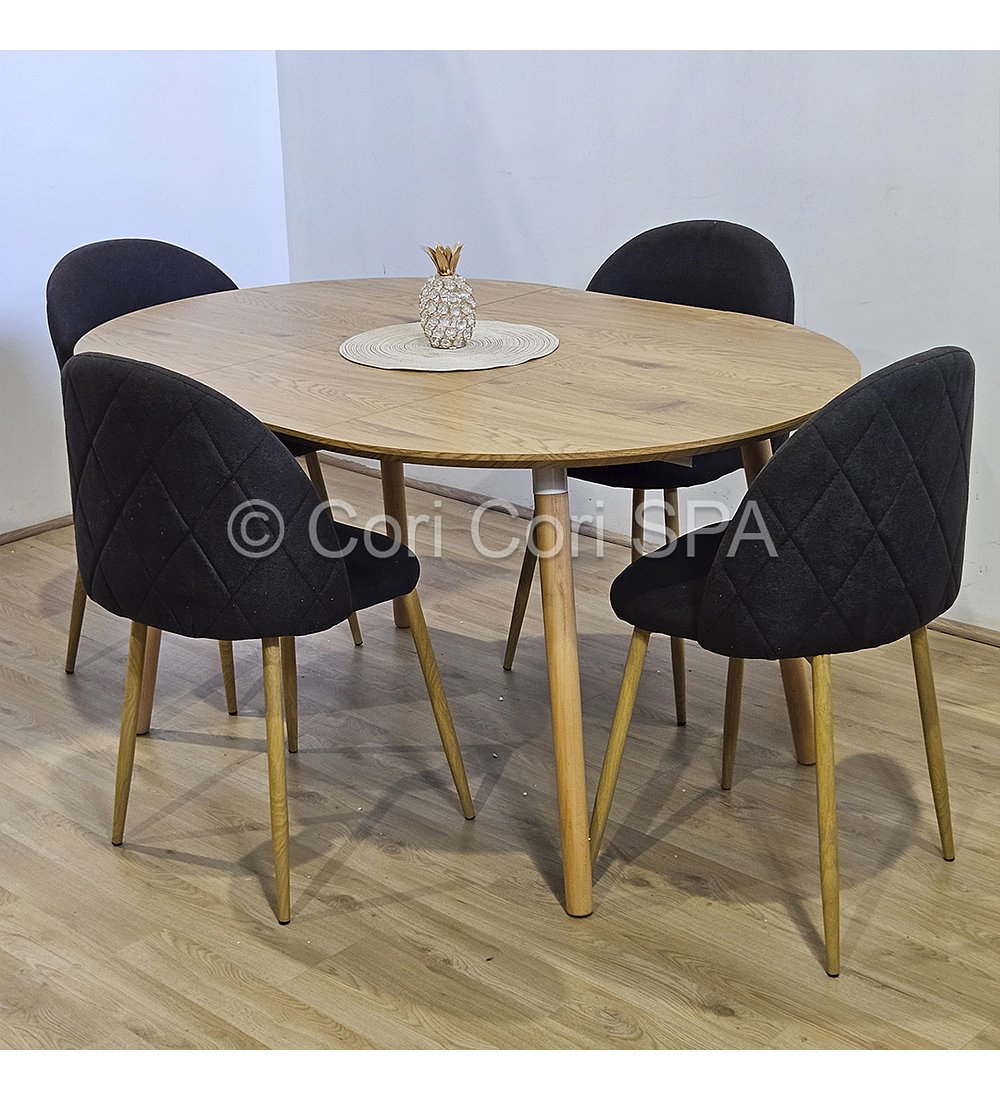 Comedor Mesa Expandible (100 - 180cms) + Sillas Bread Lino