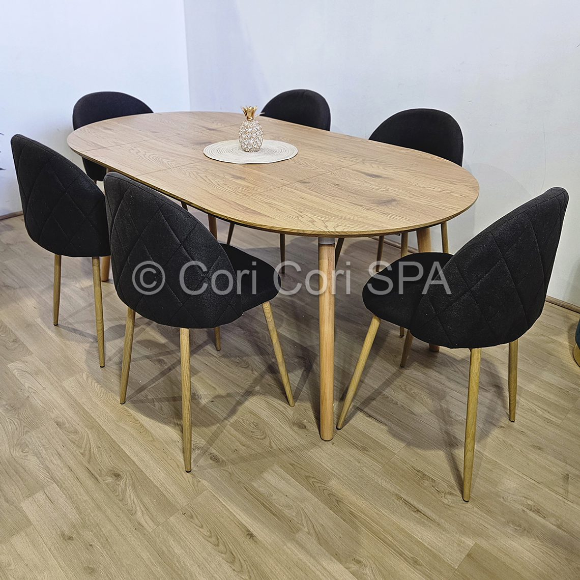 Comedor Mesa Expandible (100 - 180cms) + Sillas Bread Lino 3